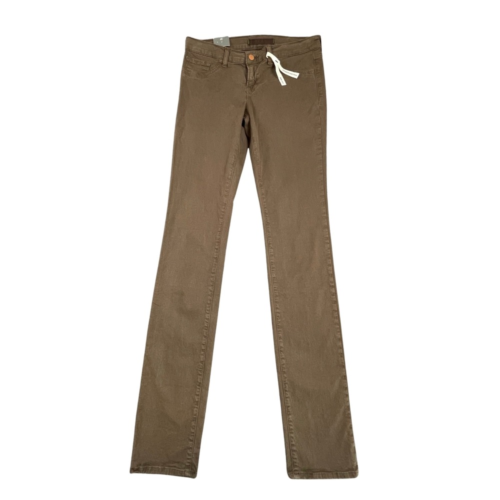 J Brand Womens 28x34 Y2K Low Rise Pencil Leg Japanese Luxe Twill Brown Pants